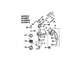 Straight Shaft Assembly parts for Ryobi Gas Line Trimmer RY30004 from AppliancePartsPros.com