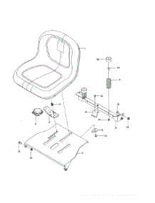 Seat parts for Husqvarna Rear-Engine Riding Mower RZ4219/250201 from AppliancePartsPros.com