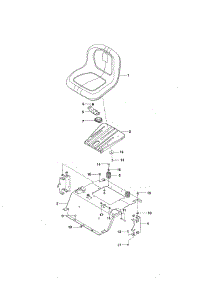 Seat parts for Husqvarna Rear-Engine Riding Mower RZ5424/966659301 from AppliancePartsPros.com