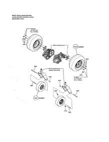 Wheel & Tire parts for Murray Rear-Engine Riding Mower RZT26520 (2691079) from AppliancePartsPros.com