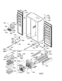 Hinges, Ice Maker And Accessories parts for Amana Side-By-Side Refrigerator S148CA01-P1305502W from AppliancePartsPros.com