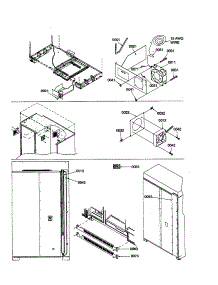 Heater / Condensate Evaporation Fan parts for Amana Side-By-Side Refrigerator S148CA03-P1305501W from AppliancePartsPros.com