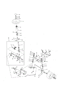 Steering Assembly parts for Weedeater Front-Engine Lawn Tractor S165H42A from AppliancePartsPros.com