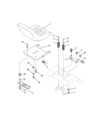 Seat Assembly parts for Weedeater Front-Engine Lawn Tractor S165H42A from AppliancePartsPros.com