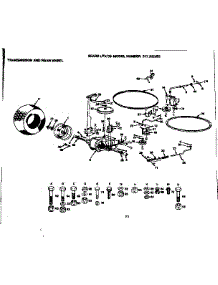 Transmission & Rear Wheel parts for Craftsman Front-Engine Lawn Tractor S252653 from AppliancePartsPros.com