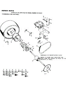 Transmission And Rear Wheel parts for Craftsman Front-Engine Lawn Tractor S255411 from AppliancePartsPros.com