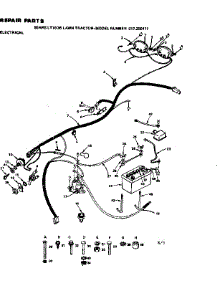 Electrical parts for Craftsman Front-Engine Lawn Tractor S255411 from AppliancePartsPros.com