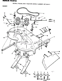 Mower parts for Craftsman Front-Engine Lawn Tractor S255411 from AppliancePartsPros.com