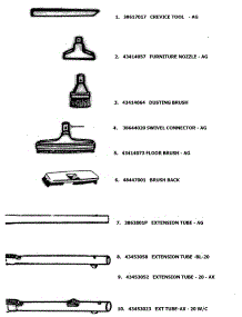 Attachments parts for Hoover Canister Vacuum S3283 from AppliancePartsPros.com