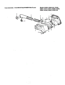 Hose-Powermax / Turbopower / Windtunnel parts for Hoover Canister Vacuum S3614 from AppliancePartsPros.com