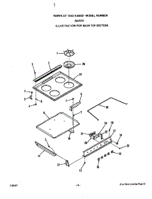 Main Top parts for Roper Gas Range S4257*0 from AppliancePartsPros.com