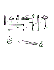 Hose, Cleaningtools parts for Hoover Central Vacuum S5645-001 from AppliancePartsPros.com