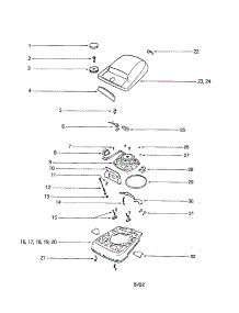 Hood / Base parts for Eureka Upright Vacuum S670A-1 from AppliancePartsPros.com