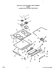 Main Top parts for Roper Electric Range S7257*0 from AppliancePartsPros.com