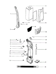 Handle / Machine Cover parts for Eureka Upright Vacuum S782AT-1 from AppliancePartsPros.com