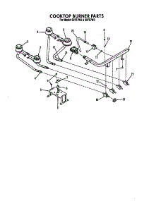 Cooktop Burner parts for Roper Gas Range S8757*2 from AppliancePartsPros.com