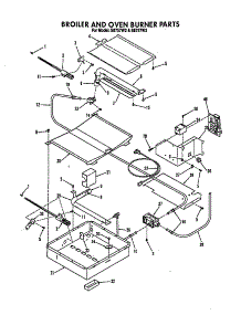 Broiler And Oven Burner parts for Roper Gas Range S8757*2 from AppliancePartsPros.com