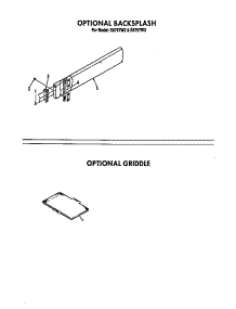 Optional Backsplash / Griddle parts for Roper Gas Range S8757*2 from AppliancePartsPros.com
