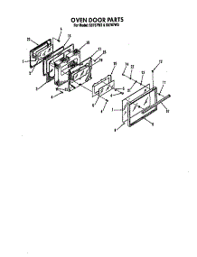 Oven Door parts for Roper Gas Range S8757*3 from AppliancePartsPros.com