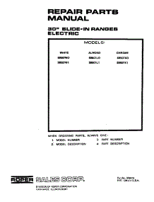 Front Cover parts for Roper Electric Range S9507*1 from AppliancePartsPros.com