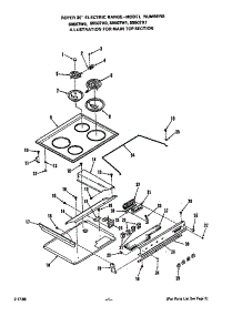 Main Top parts for Roper Electric Range S9507*1 from AppliancePartsPros.com