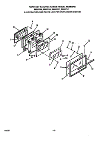 Oven Door parts for Roper Electric Range S9507*1 from AppliancePartsPros.com