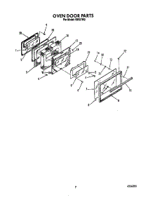 Oven Door parts for Roper Electric Range S9507*2 from AppliancePartsPros.com