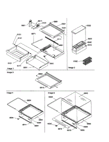 Dell / Shelves / Crisper Assembly parts for Amana Side-By-Side Refrigerator SB21VPSE-P1315603WE from AppliancePartsPros.com