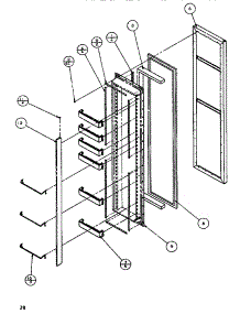 Freezer Door parts for Amana Side-By-Side Refrigerator SB520K-P1140701W from AppliancePartsPros.com