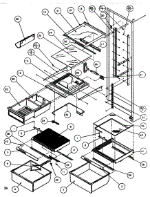 Shelving & Drawers (Ref) parts for Amana Side-By-Side Refrigerator SB520K-P1140701W from AppliancePartsPros.com