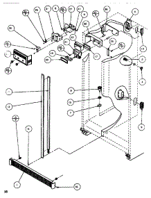 Controls & Cabinet (Ref / Frz) parts for Amana Side-By-Side Refrigerator SB520K-P1140701W from AppliancePartsPros.com