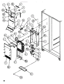 Evaporator & Air Handling parts for Amana Side-By-Side Refrigerator SB520K-P1140701W from AppliancePartsPros.com