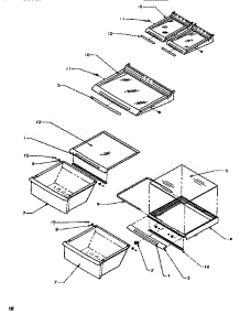Shelving & Drawers (Ref) parts for Amana Side-By-Side Refrigerator SB520SW-P1185001WW from AppliancePartsPros.com
