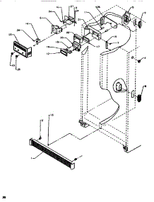 Controls & Cabinet (Ref / Frz) parts for Amana Side-By-Side Refrigerator SB520SW-P1185001WW from AppliancePartsPros.com