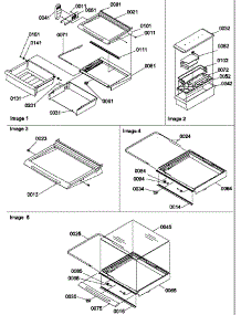 Shelves, Deli, And Crisper Assemblies parts for Amana Side-By-Side Refrigerator SB520SW-P1185003WW from AppliancePartsPros.com