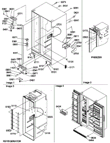 Cabinet Parts And Toe Grille parts for Amana Side-By-Side Refrigerator SB520TW-P1308601W from AppliancePartsPros.com