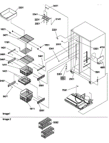 Freezer Shelves, Light And Accessories parts for Amana Side-By-Side Refrigerator SB520TW-P1308601WW from AppliancePartsPros.com