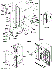 Cabinet Parts And Toe Grille parts for Amana Side-By-Side Refrigerator SB520TW-P1308601WW from AppliancePartsPros.com