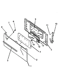 Door Assy parts for Amana Gas Range SBC24FX0/P1142372NW from AppliancePartsPros.com
