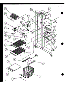 Freezer Shelving And Refrigerator Light (Sxd20j / P7870123w) (Sxd20jp / P7870124w) (Sxd20jb / P7870131w) parts for Amana Side-By-Side Refrigerator SBD20J-P7870126W from AppliancePartsPros.com