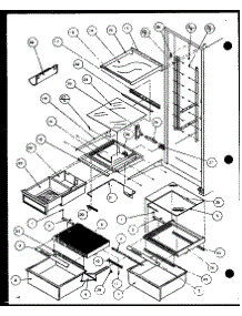 Refrigerator Shelving And Drawers (Sxd20j / P7870123w) (Sxd20jp / P7870124w) (Sxd20jb / P7870131w) parts for Amana Side-By-Side Refrigerator SBD20J-P7870126W from AppliancePartsPros.com