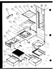 Refrigerator Shelving And Drawers (Sbd20j / P7870126w) parts for Amana Side-By-Side Refrigerator SBD20J-P7870126W from AppliancePartsPros.com