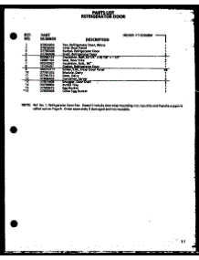 Refrigerator Door parts for Amana Side-By-Side Refrigerator SBD20K-P1102508W from AppliancePartsPros.com