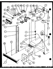 Refrigerator parts for Amana Side-By-Side Refrigerator SBD20K-P1102508W from AppliancePartsPros.com