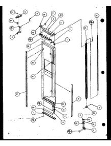 Freezer Door Hinge And Trim Parts (Sbd20k / P1117701w) parts for Amana Side-By-Side Refrigerator SBD20K-P1117701W from AppliancePartsPros.com