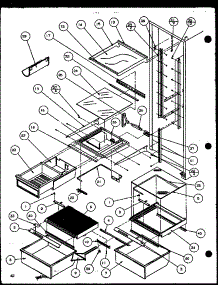Refrigerator Shelving And Drawers (Szd20k / P1117702w) (Szd20kb / P1117703w) (Szd20kp / P1117704w) parts for Amana Side-By-Side Refrigerator SBD20K-P1117701W from AppliancePartsPros.com