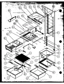 Refrigerator Shelving And Drawers (Sbi20mw / P1120102ww) (Sbd20mw / P1120201ww) parts for Amana Side-By-Side Refrigerator SBD20M-P1120201W from AppliancePartsPros.com