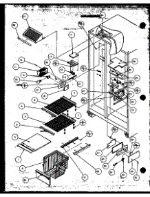 Freezer Shelving And Refrigerator Light (Sbd20mw / P1120201ww) parts for Amana Side-By-Side Refrigerator SBD20MW-P1120201WW from AppliancePartsPros.com