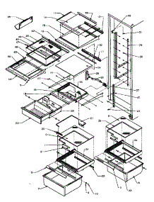 Refrigerator Shelving & Drawers parts for Amana Side-By-Side Refrigerator SBD20Q2W-P1162512WW from AppliancePartsPros.com