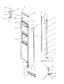 Freezer Door parts for Amana Side-By-Side Refrigerator SBD20S4L-P1190001WL from AppliancePartsPros.com